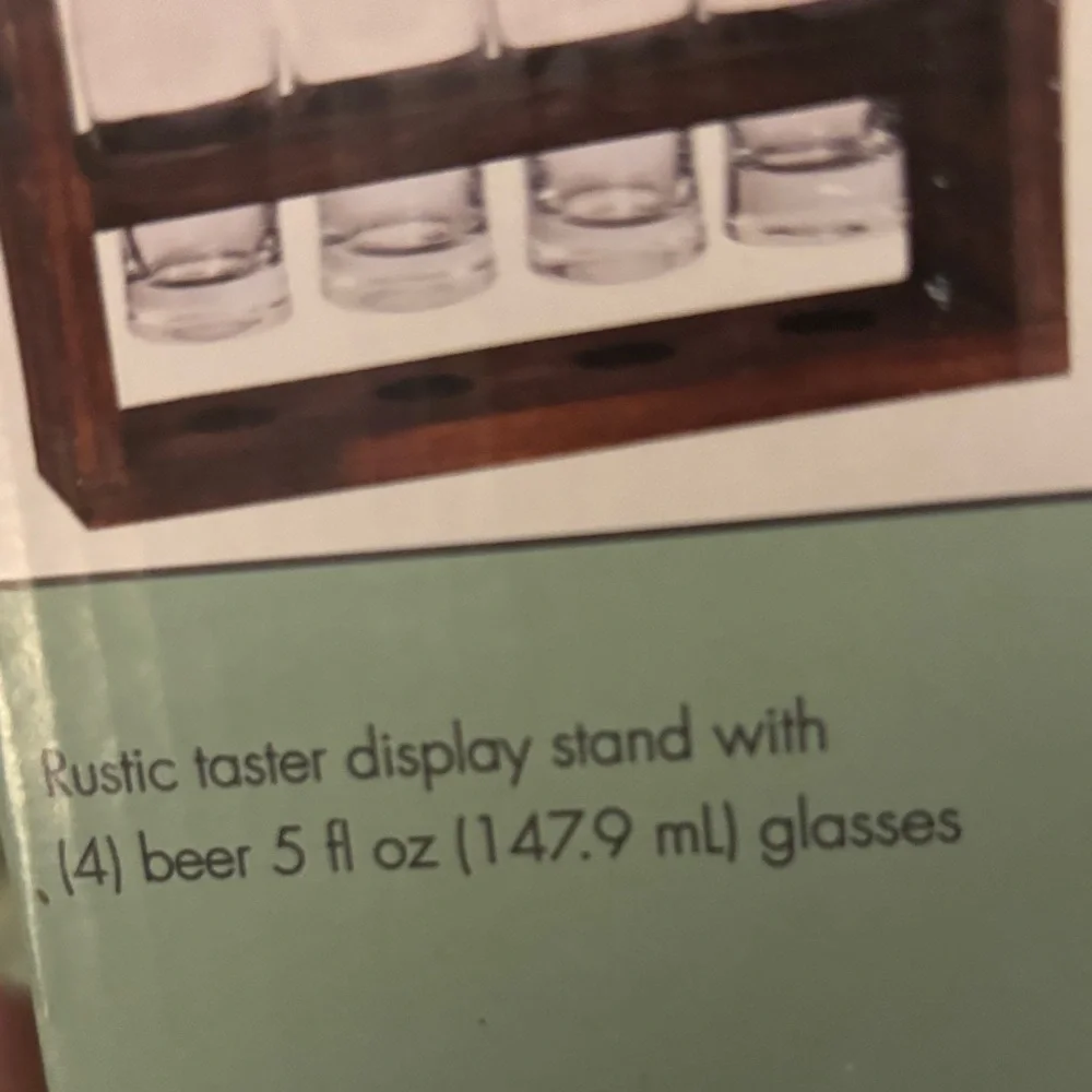 NIB Wooden Beer Tasting Flight